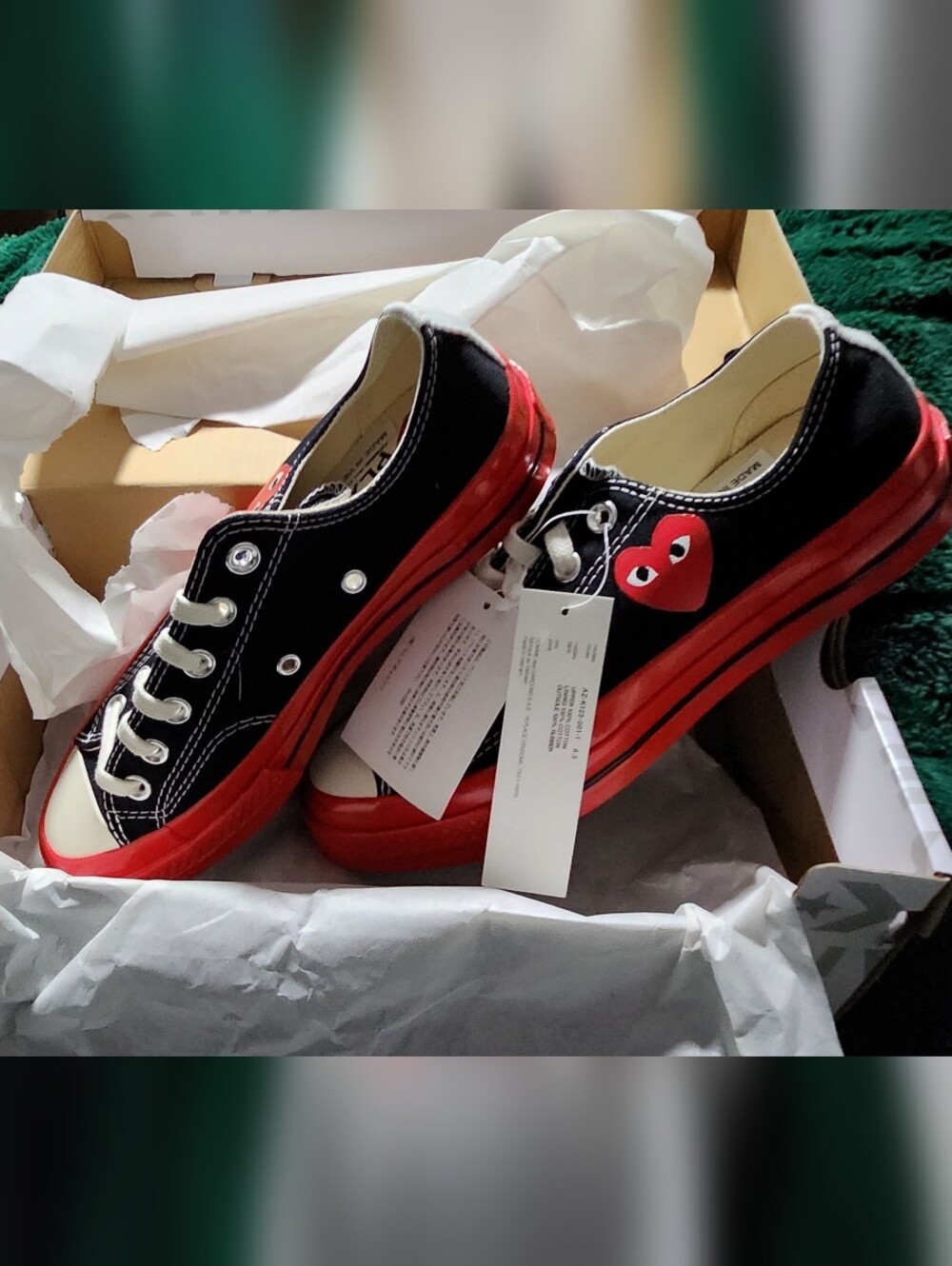 Comme des Garçons Play Converse Box Art Red Heart Graphic